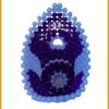 Handcrafted African Serviette Holder – Regal Purple & Crystal White