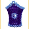 Handcrafted African Serviette Holder – Regal Purple & Crystal White